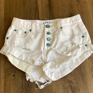 One teaspoon bandit shorts white